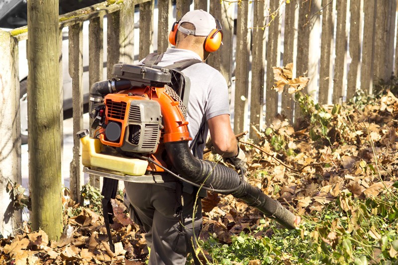 blower backpack with gardener